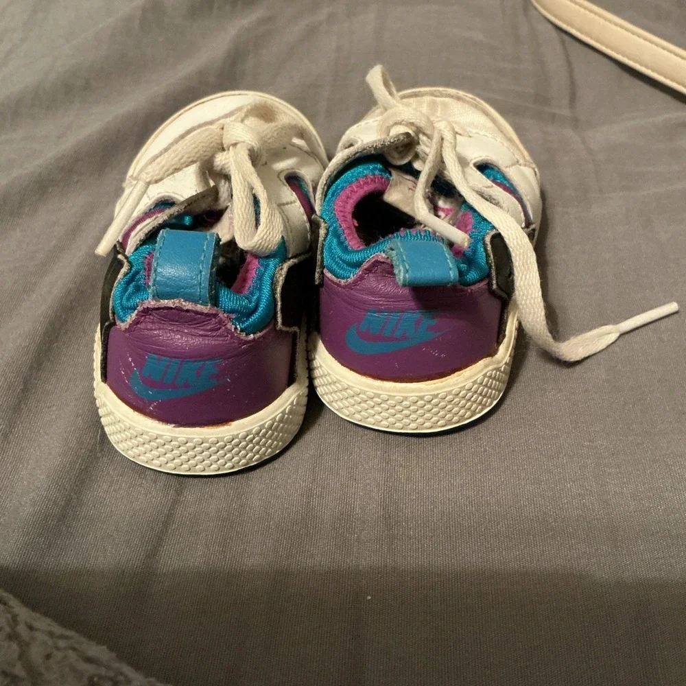 1992 Nike Huarache Baby Infant 5 Rare Vintage Shoes Blue Purple